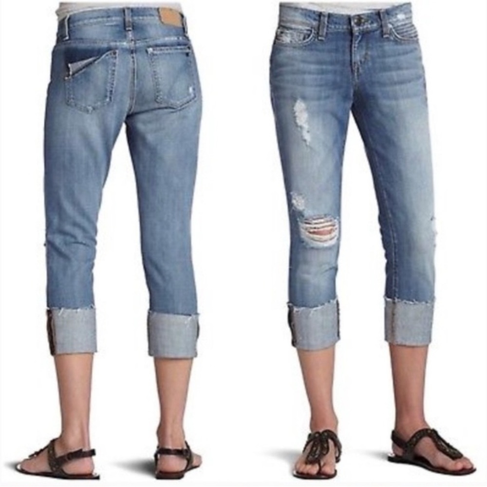 Joe’s Raw Cuff Kicker Cropped Jeans